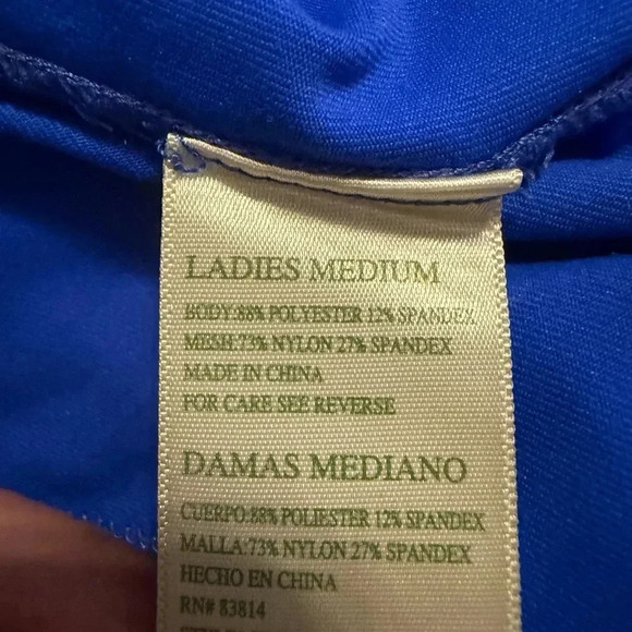 Tangerine Athletic Performance stretchy full zip blue jacket with pockets MEDIUM - Picture 8 of 11